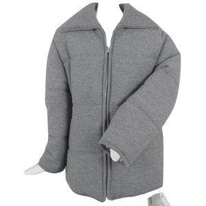 NEW $741 Geiger of Austria Boiled Wool Puffer Jacket (Coat)!  8 or 10  Gray
